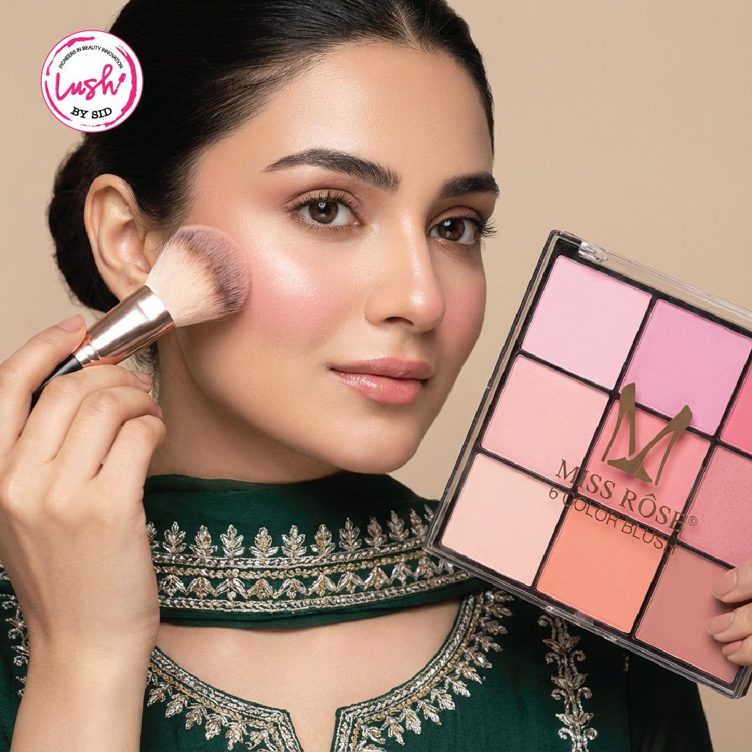 Miss Rose 6 Color Blush & 2 Color Contour Palette