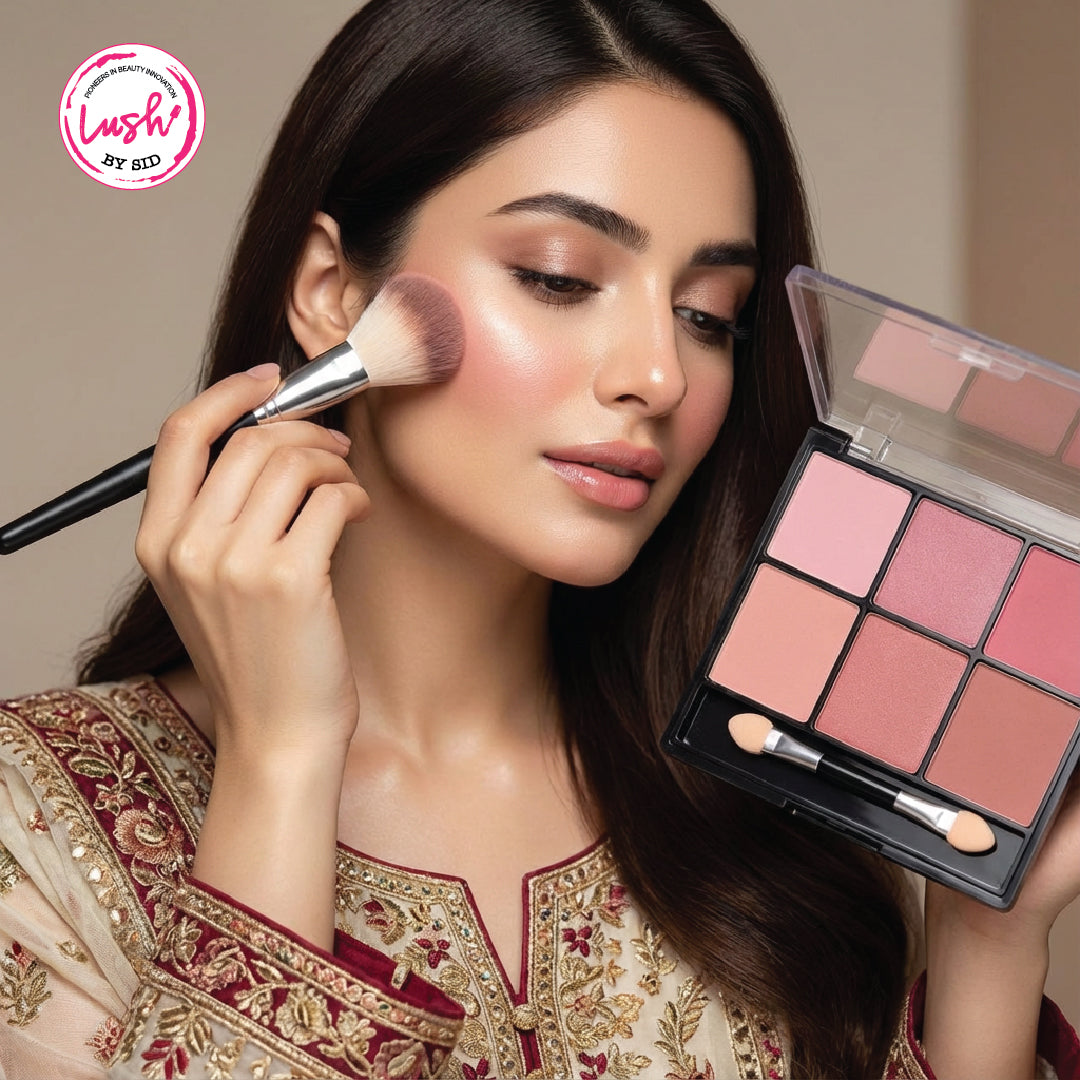 Miss Rose 6 Color Blush & 2 Color Contour Palette