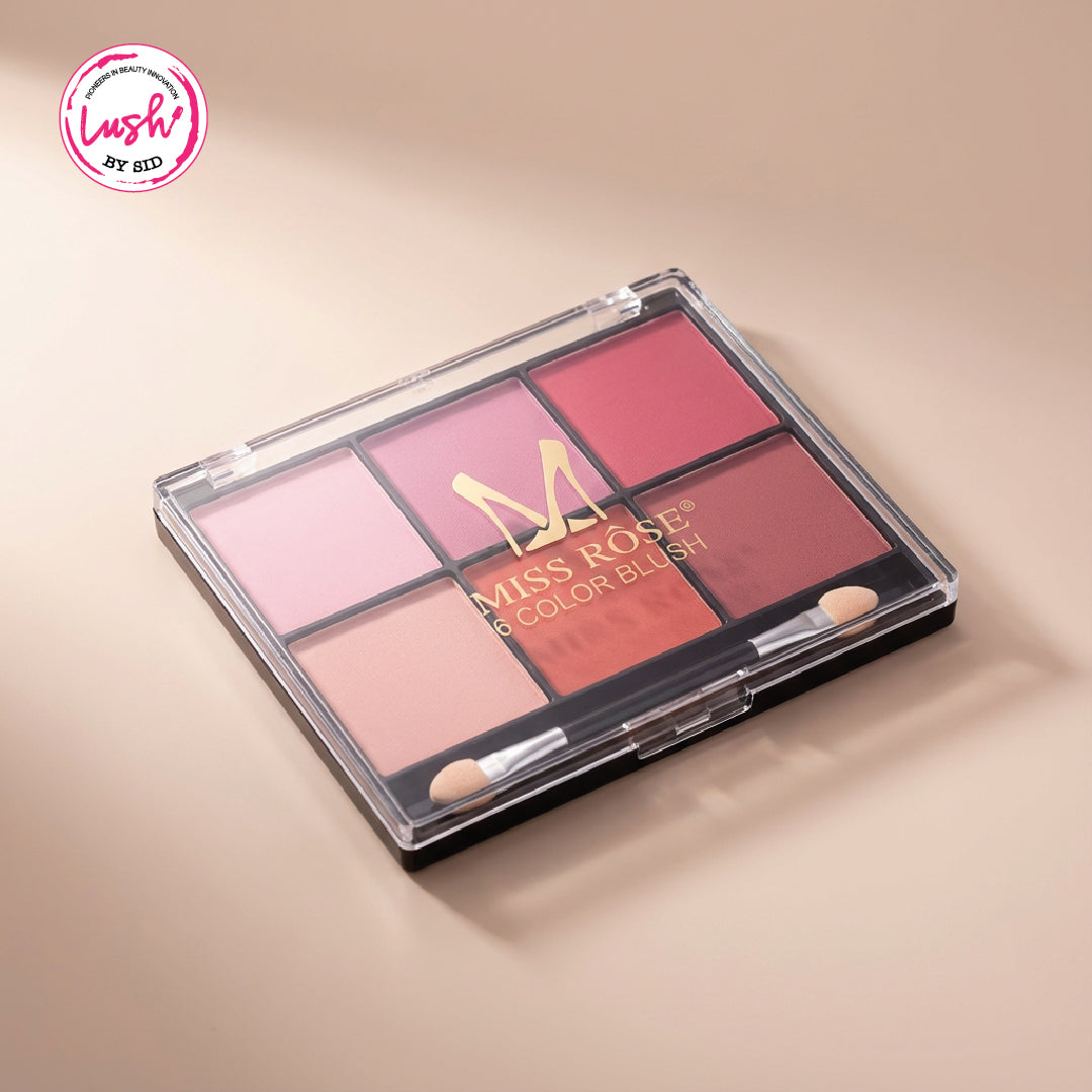 Miss Rose 6 Color Blush & 2 Color Contour Palette